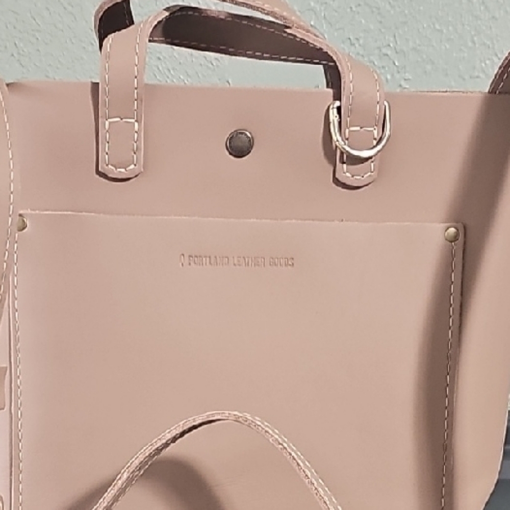 Leather Mini Tote Bag In Stone Tan Portland Leather Goods